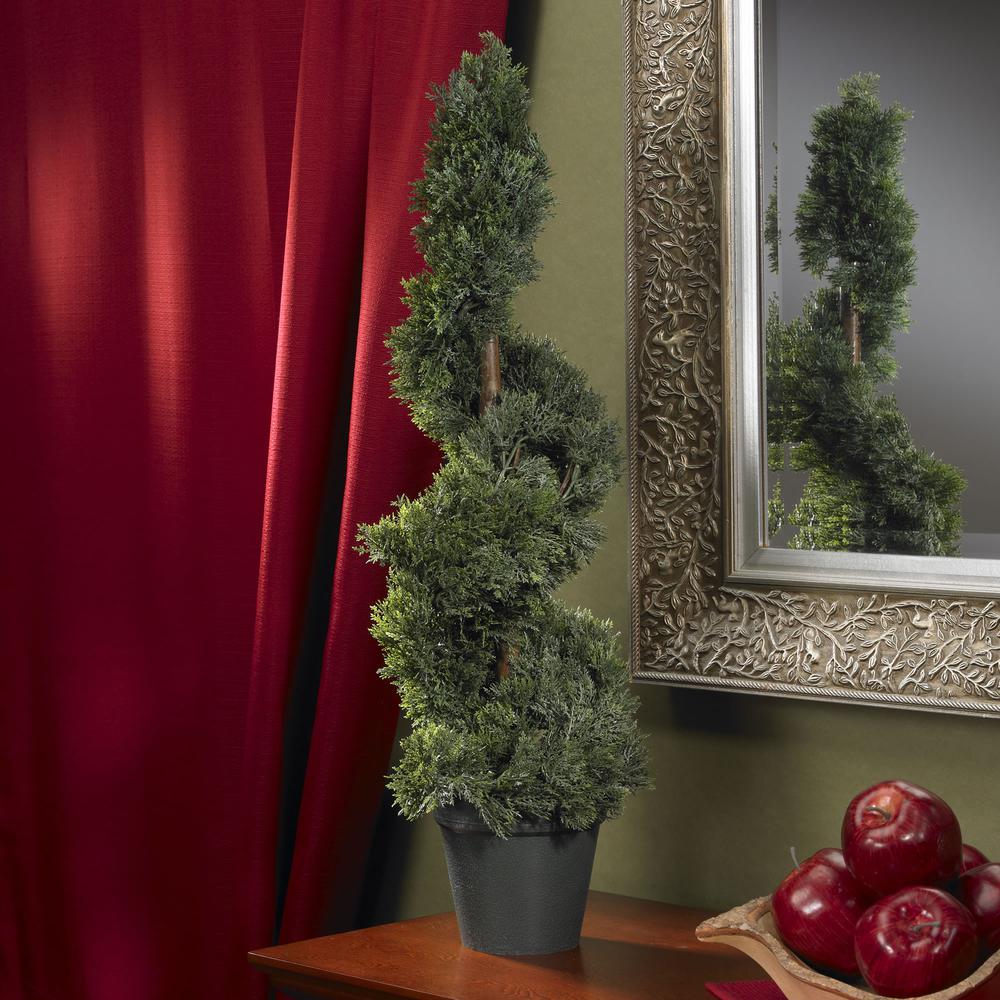 2ft. Cedar Spiral Silk Tree (Indoor/Outdoor). Picture 2