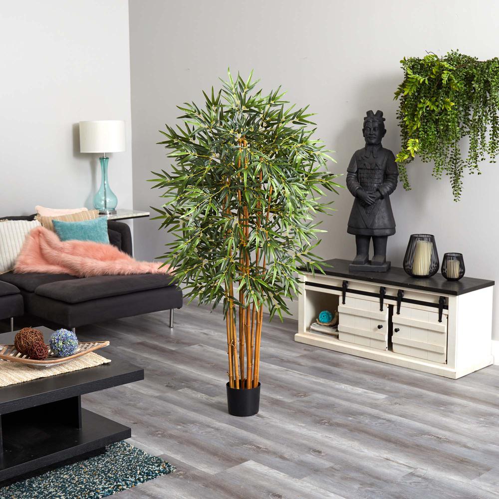 5ft. Curved Bamboo Silk Tree. Picture 2