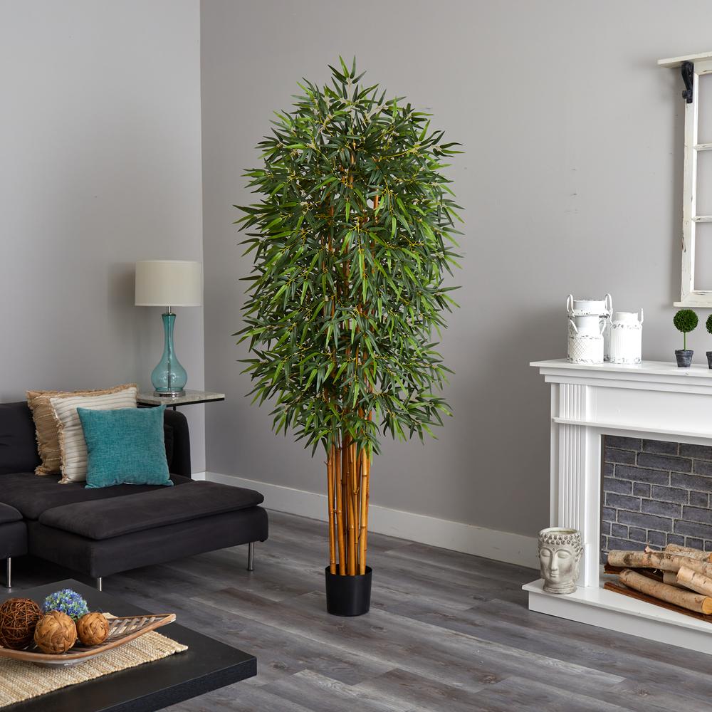 7ft. Curved Bamboo Silk Tree. Picture 3