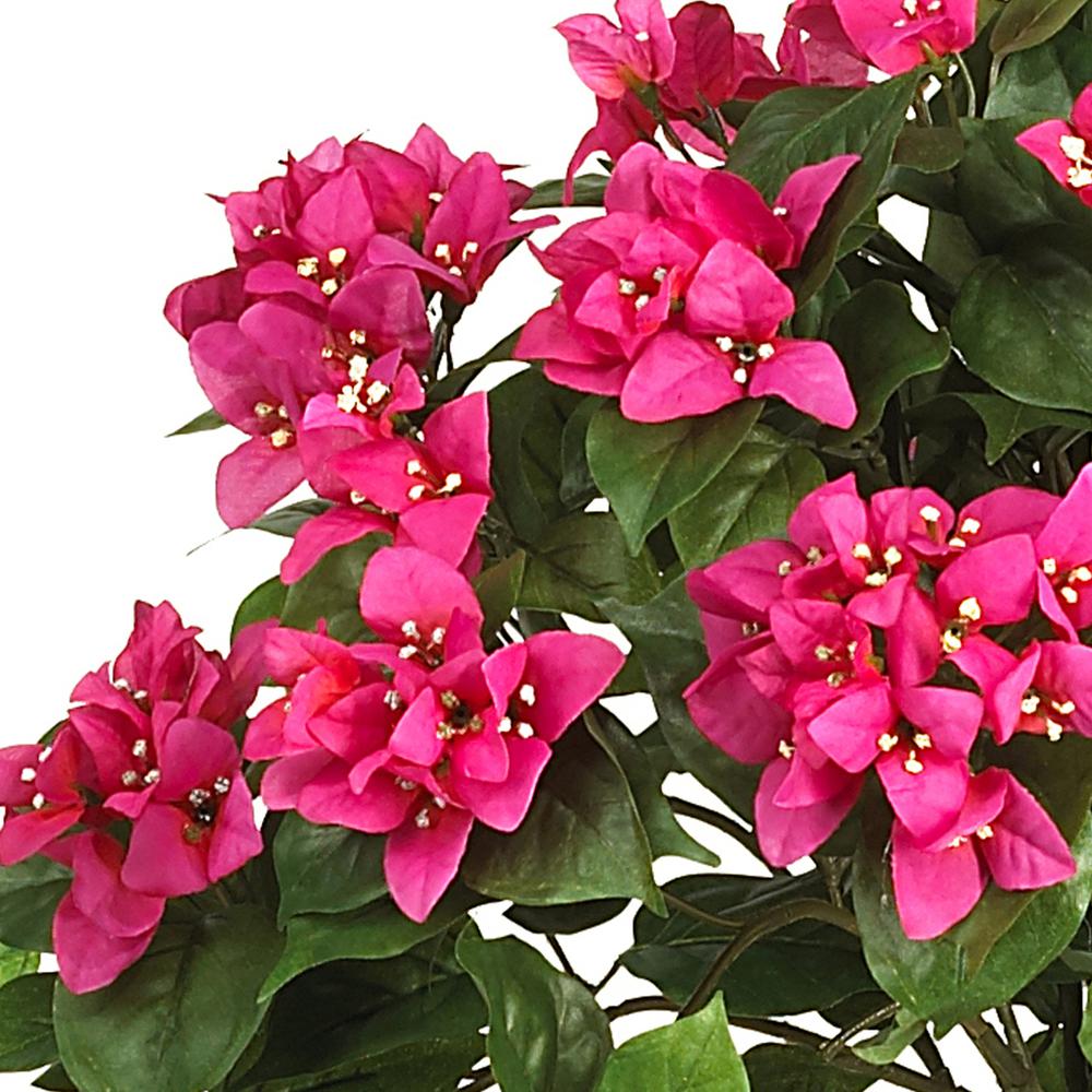 34in. Artificial Bougainvillea Topiary with Wood Box. Picture 4