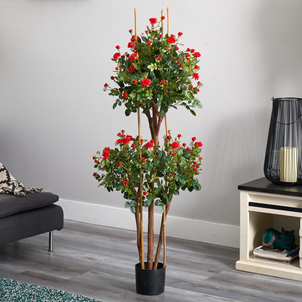 5ft. Mini Rose Silk Tree. Picture 2