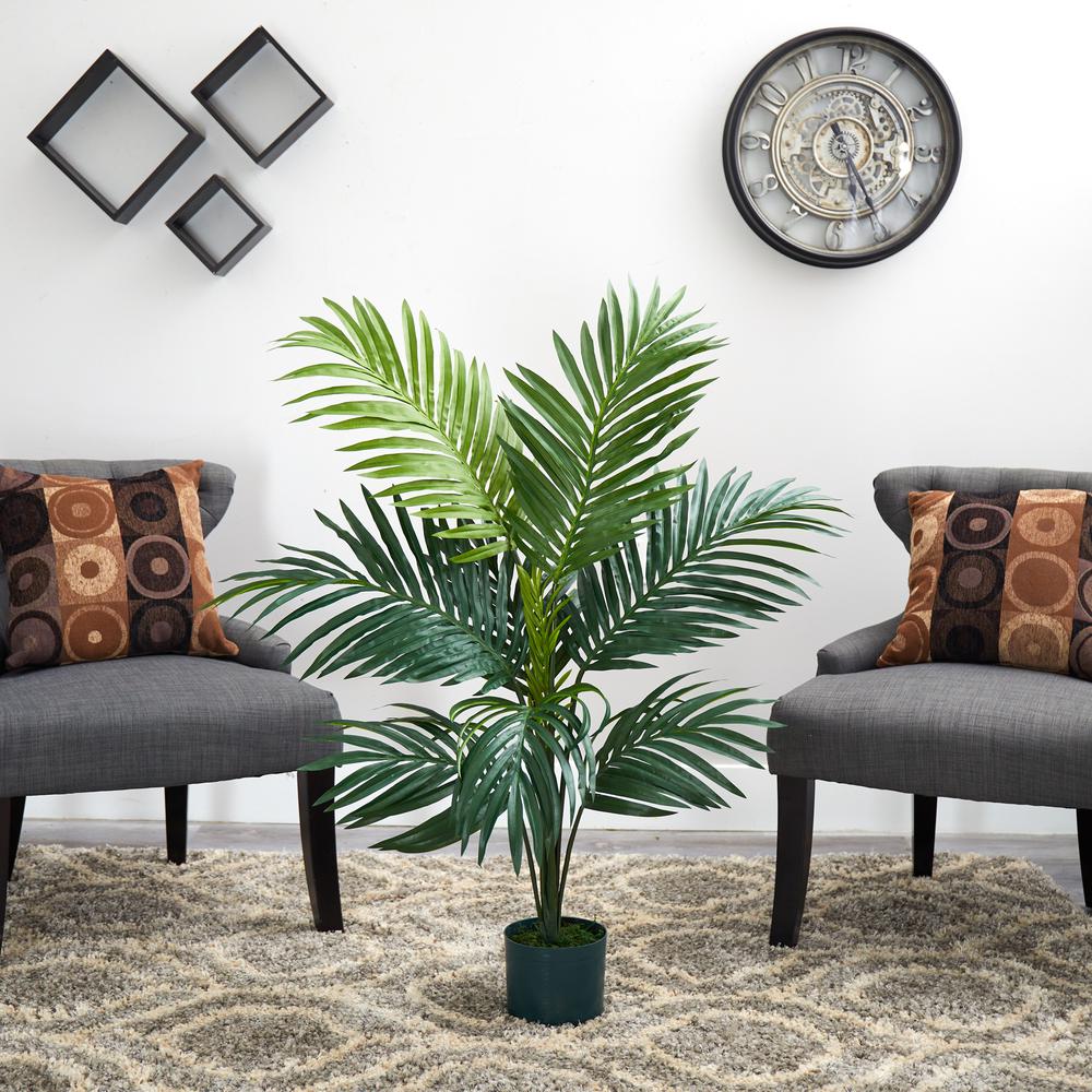4ft. Kentia Palm Silk Tree,Green. Picture 5