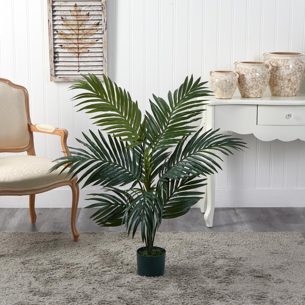 4ft. Kentia Palm Silk Tree,Green. Picture 4
