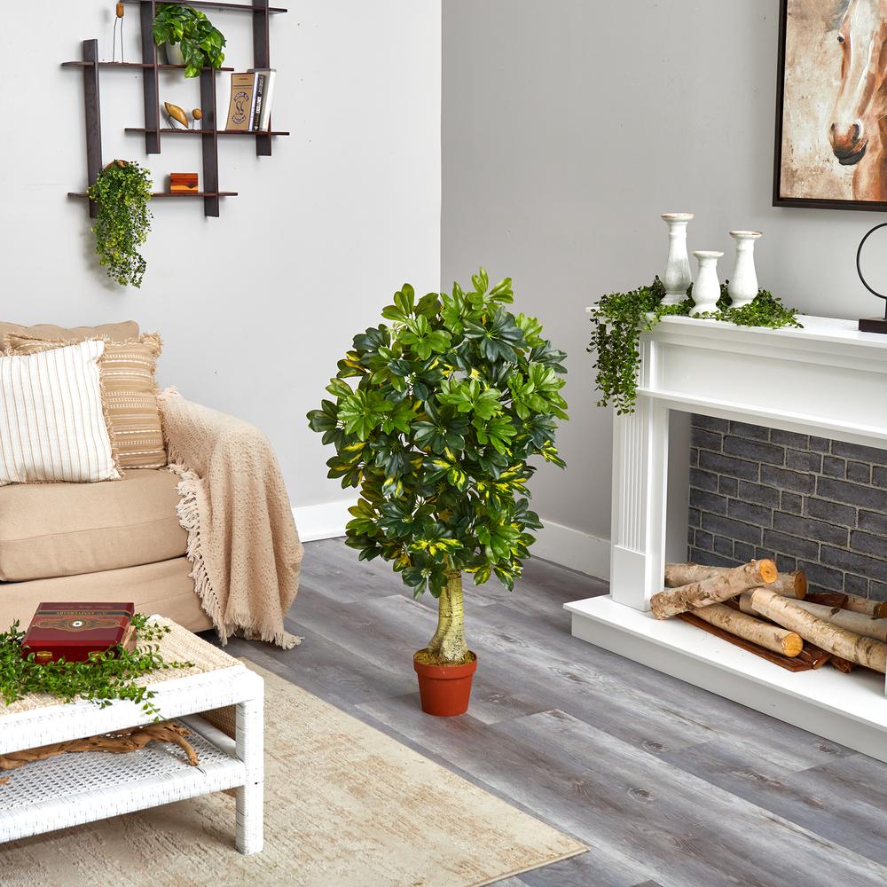 4ft. Schefflera Silk Tree (Real Touch). Picture 4