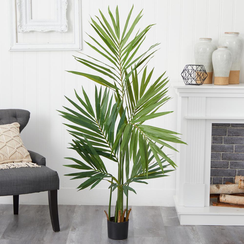 5ft. Kentia Palm Silk Tree, Green. Picture 2