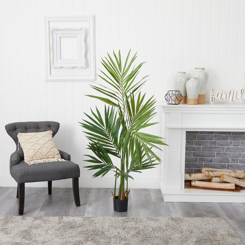 5ft. Kentia Palm Silk Tree, Green. Picture 3