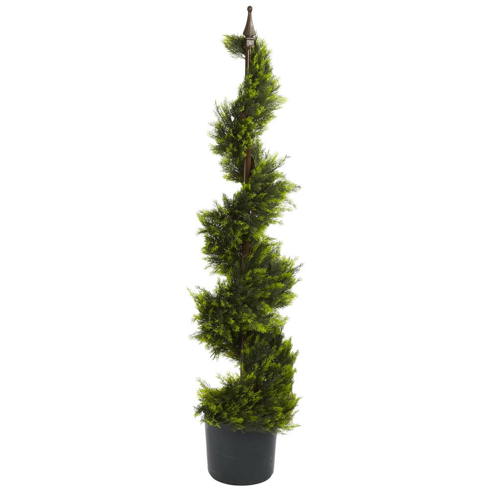 4ft. Cypress Spiral Silk Tree. Picture 1