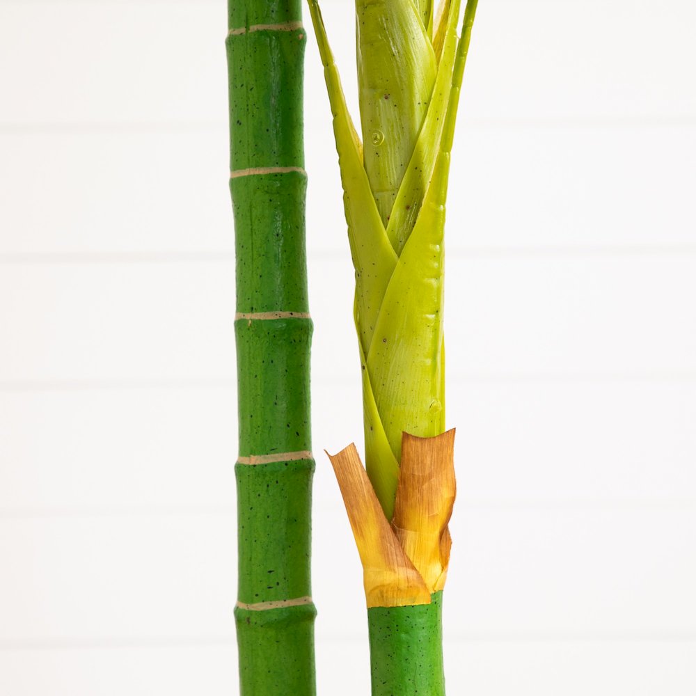 8ft. Artificial Golden Cane Palm Tree. Picture 3