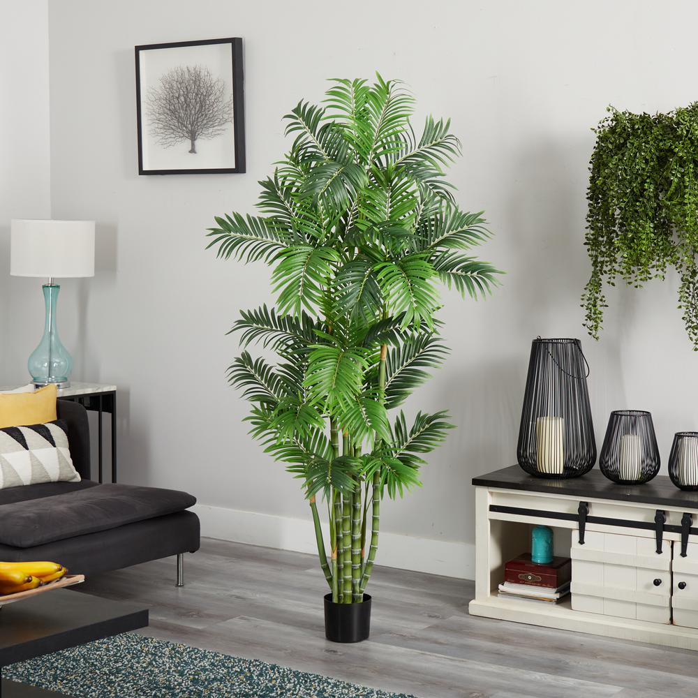 6ft. Areca Palm Silk Tree, Green. Picture 2
