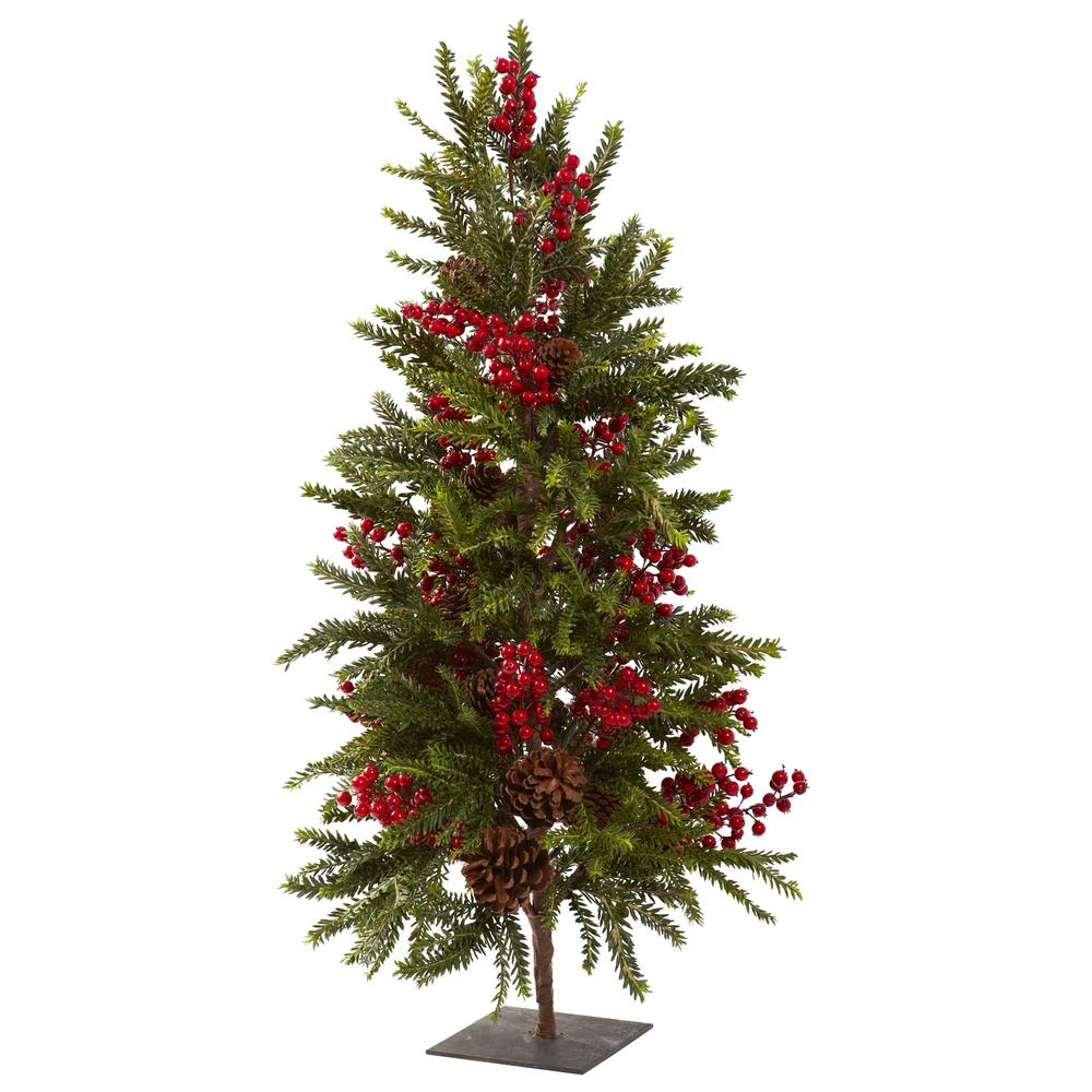 36in. Pine & Berry Christmas Tree. Picture 1