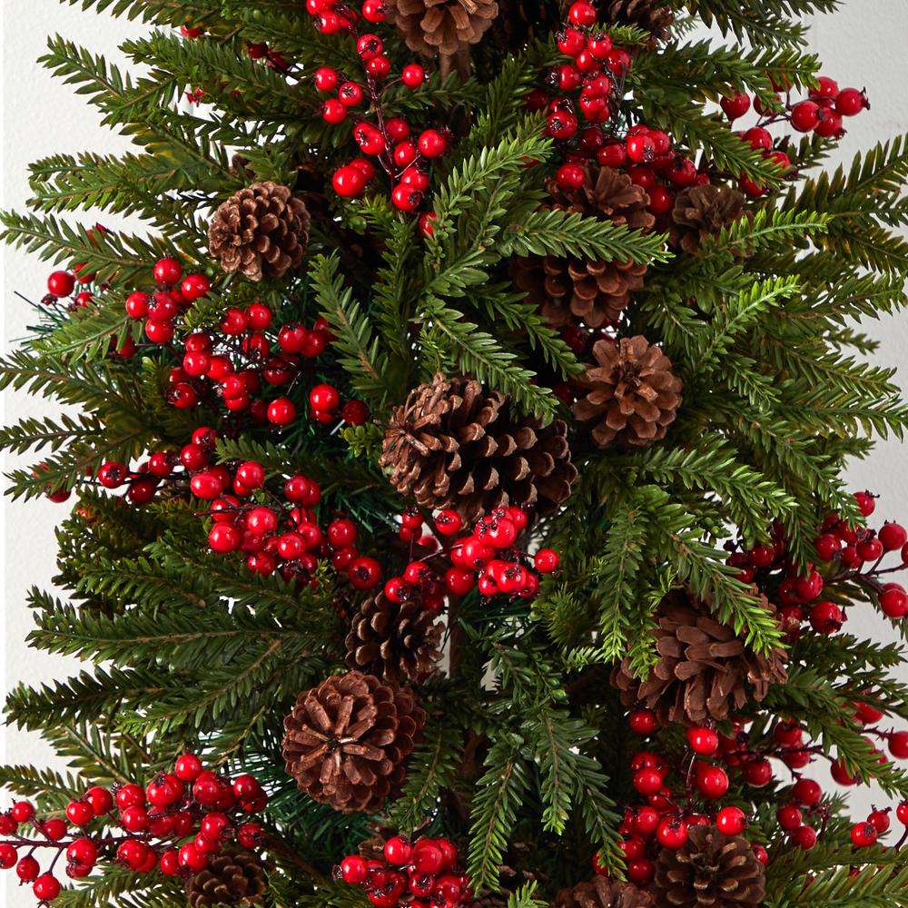 36in. Pine & Berry Christmas Tree. Picture 3