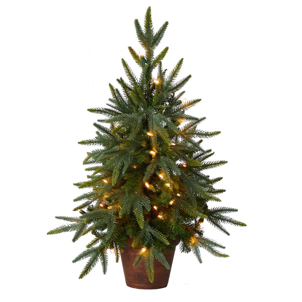 2.5ft. Christmas Tree with Planter & Clear Lights. Picture 2