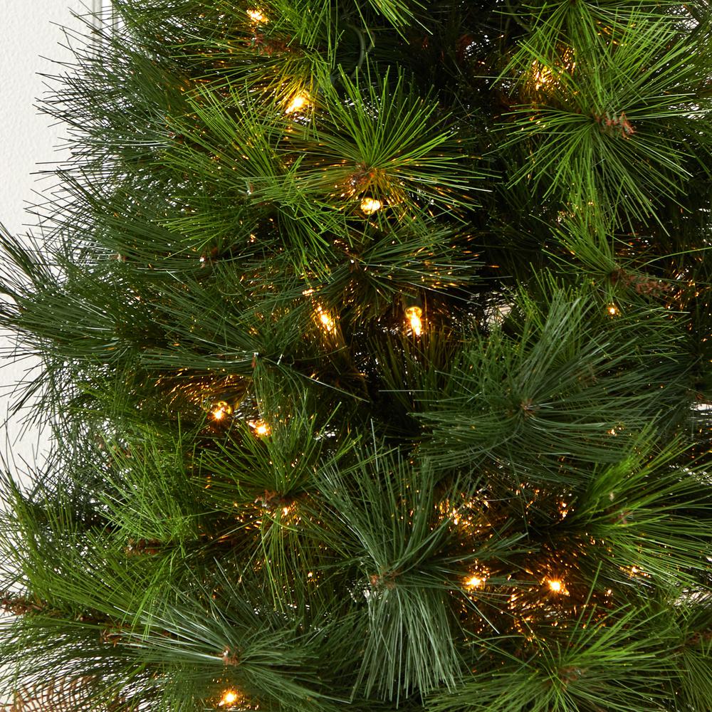 3ft. Christmas Tree with Burlap Bag & Clear Lights. Picture 5