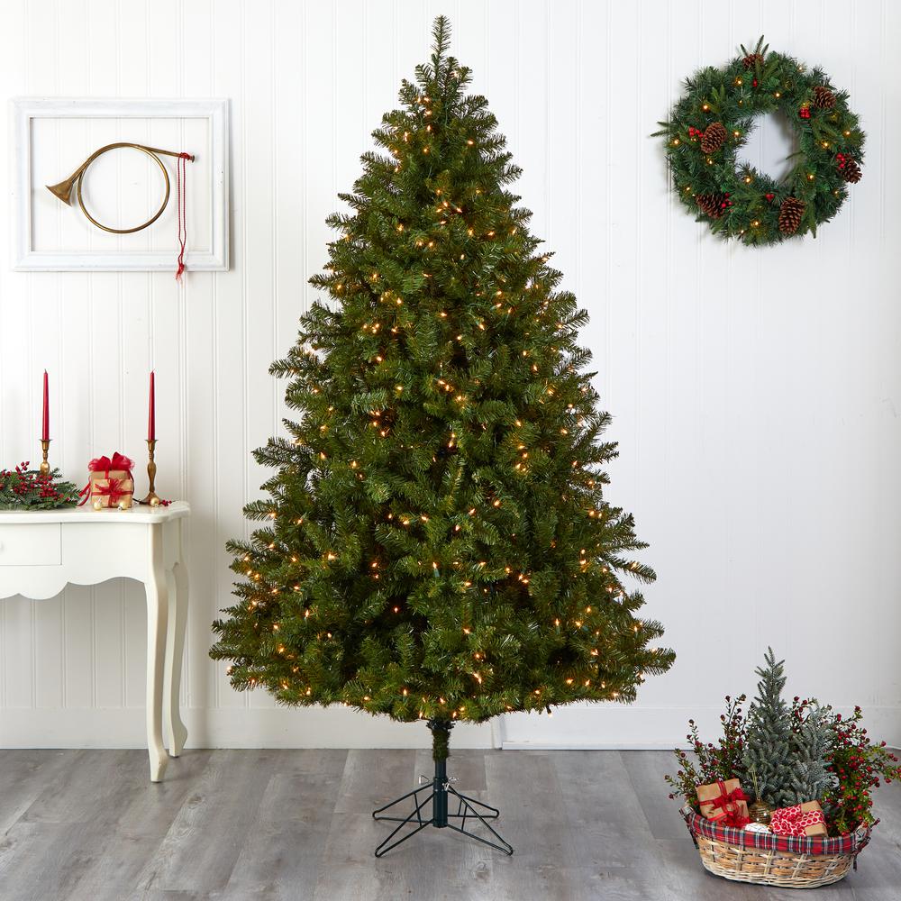 7.5ft. Windermere Christmas Tree with Clear Lights. Picture 7