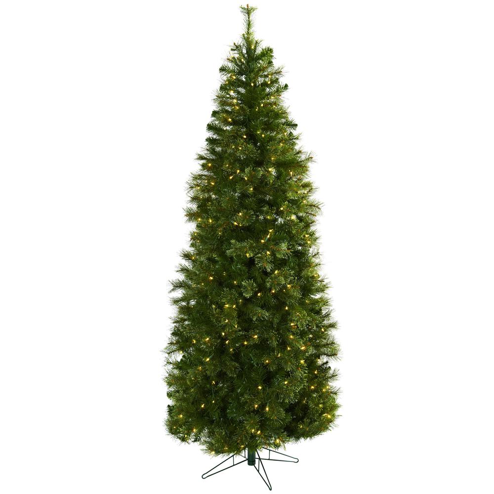 7.5ft. Cashmere Slim Christmas Tree with Clear Lights. Picture 1