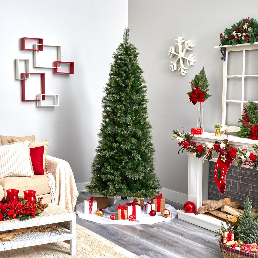 7.5ft. Cashmere Slim Christmas Tree with Clear Lights. Picture 6