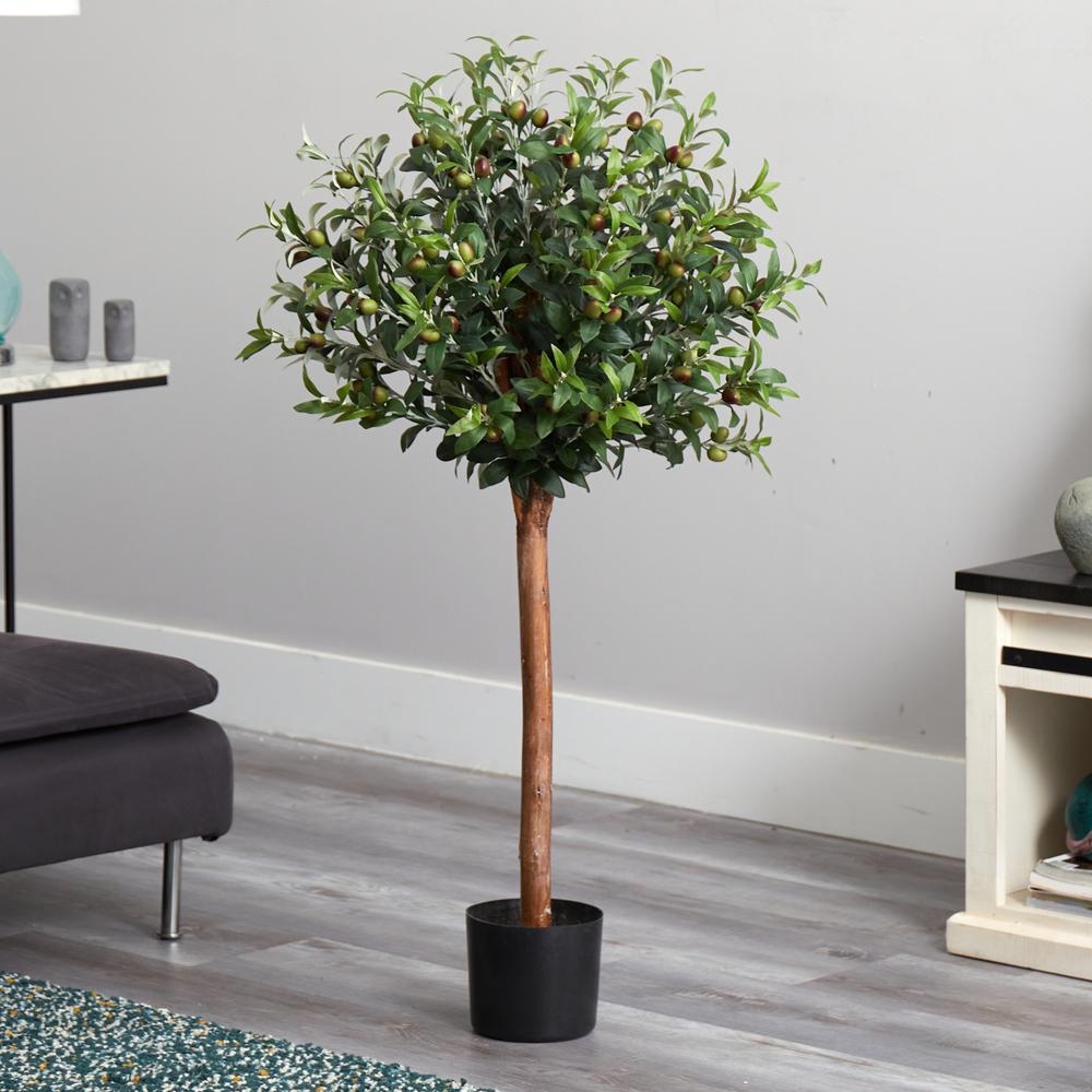4ft. Olive Topiary Silk Tree. Picture 3