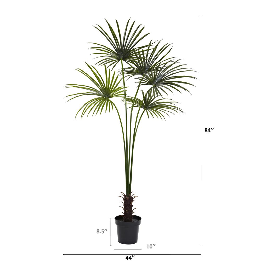 7ft. Fan Palm Tree UV Resistant (Indoor/Outdoor). Picture 3