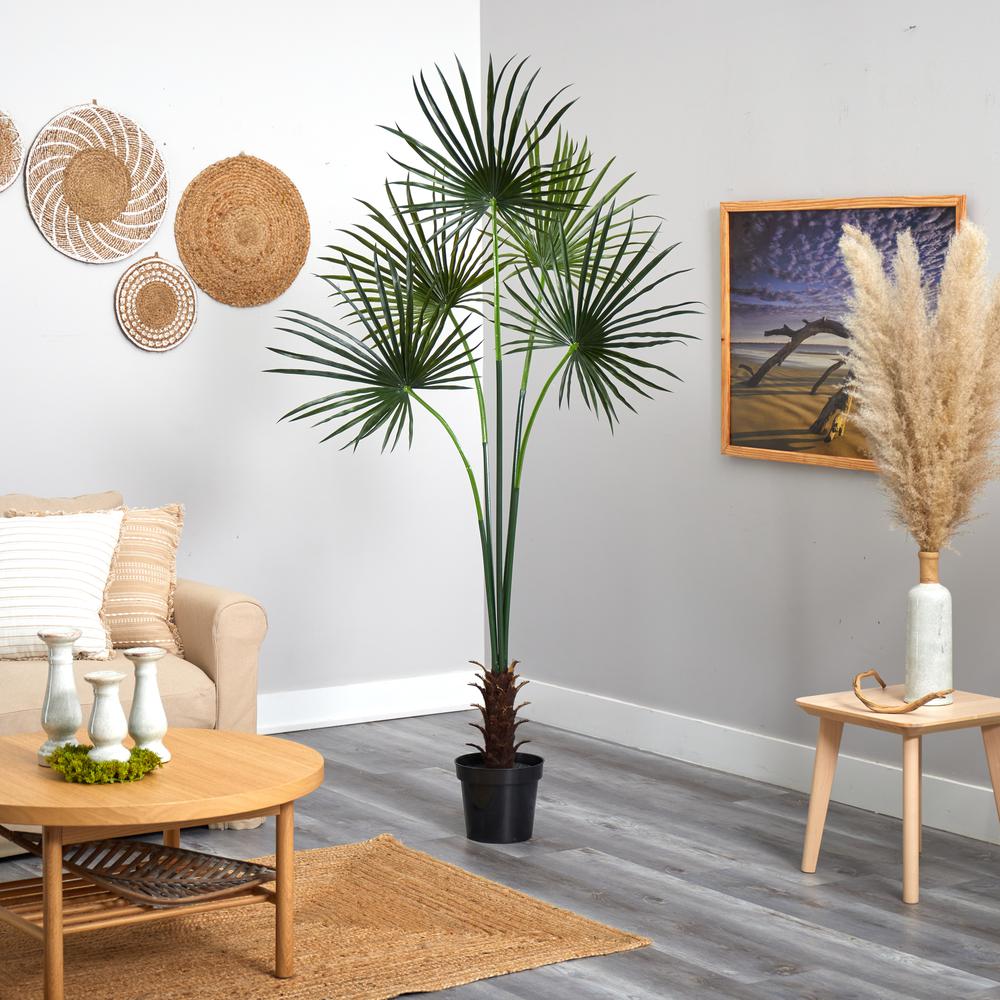 7ft. Fan Palm Tree UV Resistant (Indoor/Outdoor). Picture 5