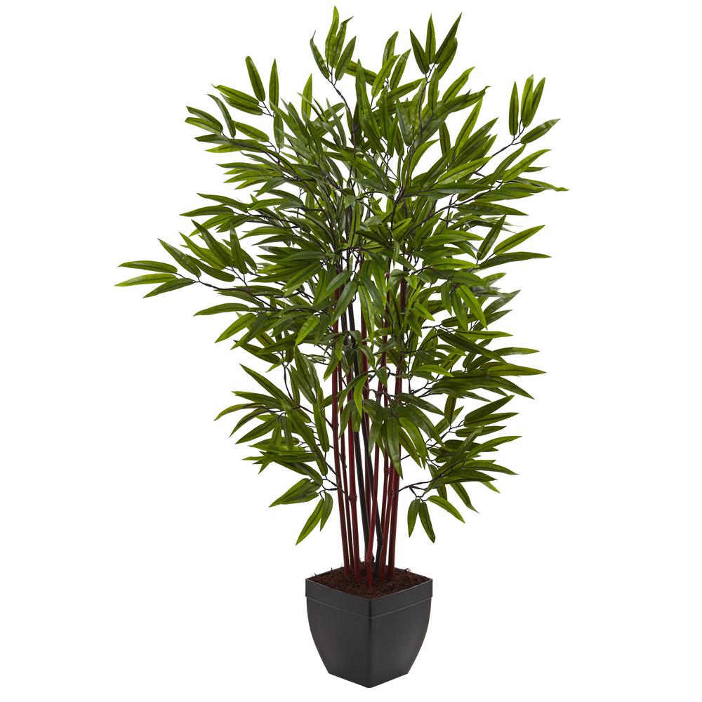 4ft. Bamboo Silk Tree with Planter. Picture 1