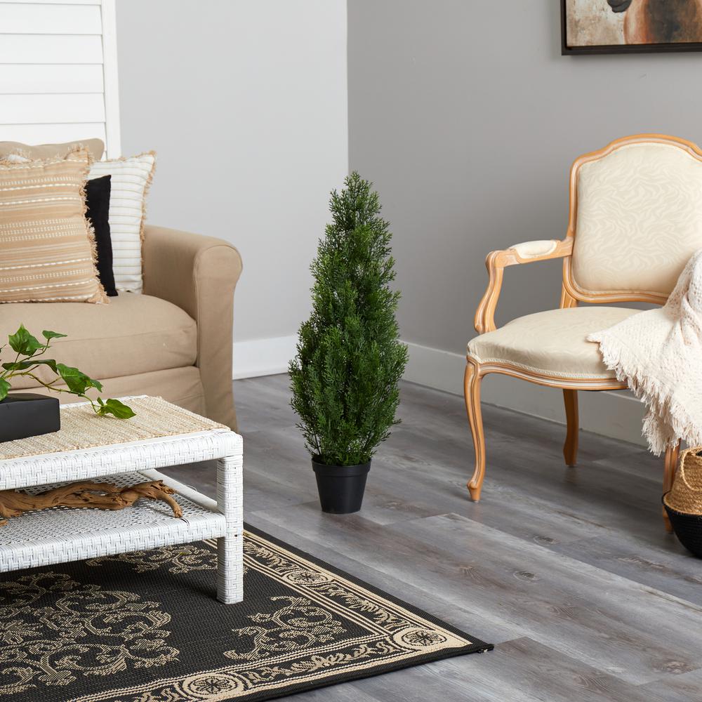 3ft. Mini Artificial Cedar Pine Tree (Indoor/Outdoor). Picture 2