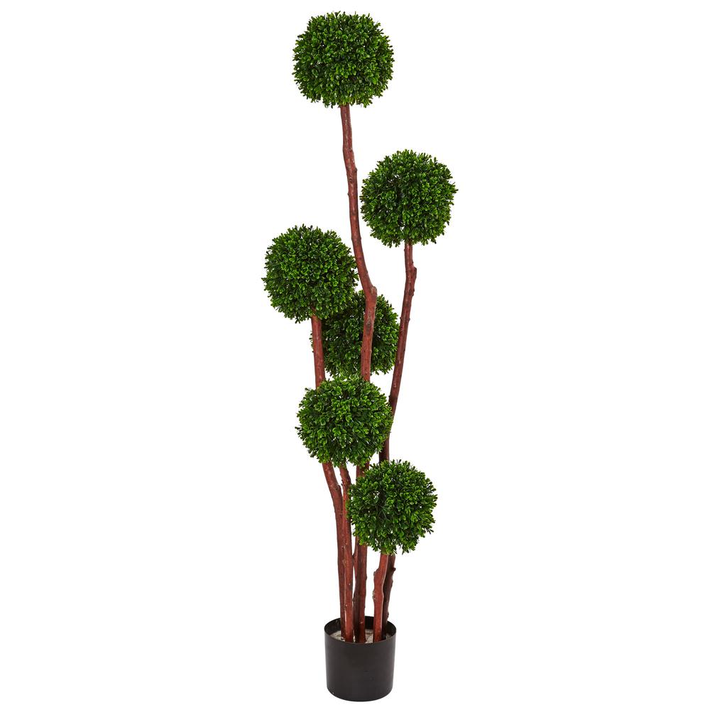 5ft. Boxwood Artificial Tree UV Resistant (Indoor/Outdoor). Picture 1