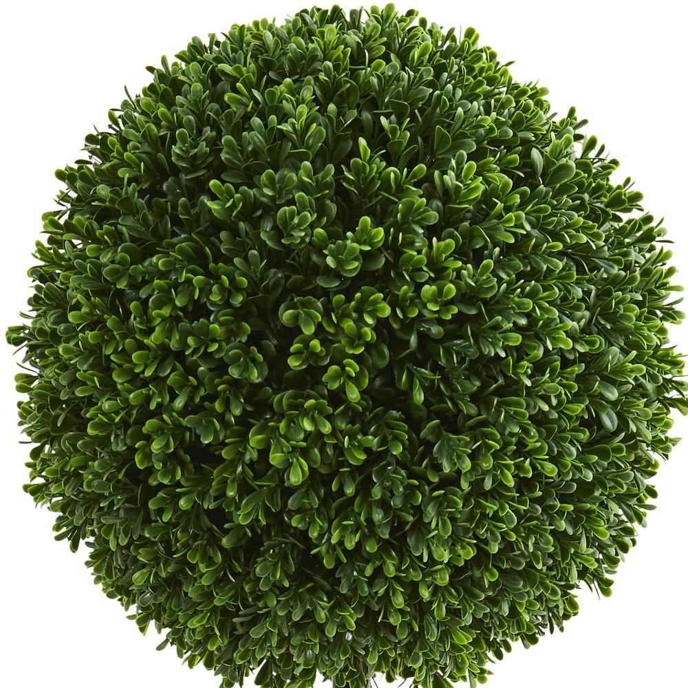 2.5ft. Boxwood Ball Artificial Topiary Tree UV Resistant (Indoor/Outdoor). Picture 2