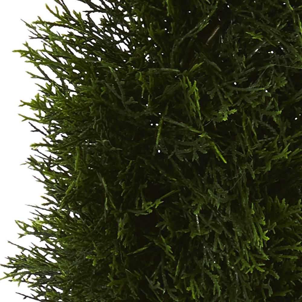 Double Pond Cypress Spiral Artificial Topiary Tree UV Resistant (Indoor/Outdoor). Picture 2