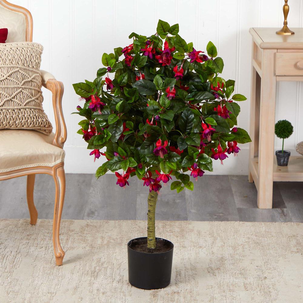 3ft. Fuchsia Artificial Tree. Picture 2