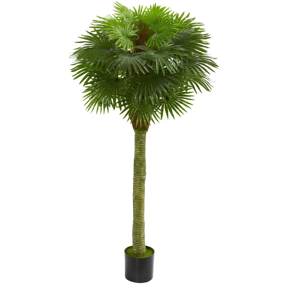Fan Palm Artificial Tree UV Resistant (Indoor/Outdoor). Picture 1