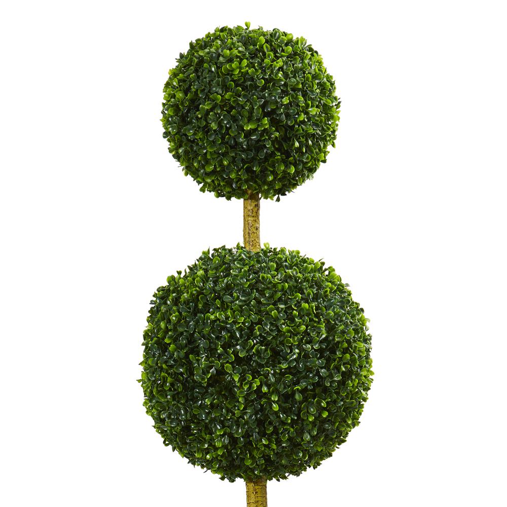 5.5ft. Triple Ball Boxwood Artificial Topiary Tree, UV Resistant (Indoor/Outdoor). Picture 2