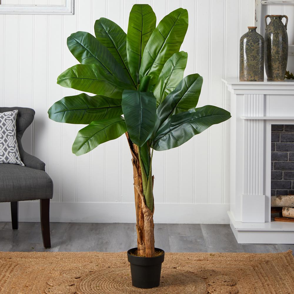 4ft. Double Stalk Banana Artificial Tree. Picture 3