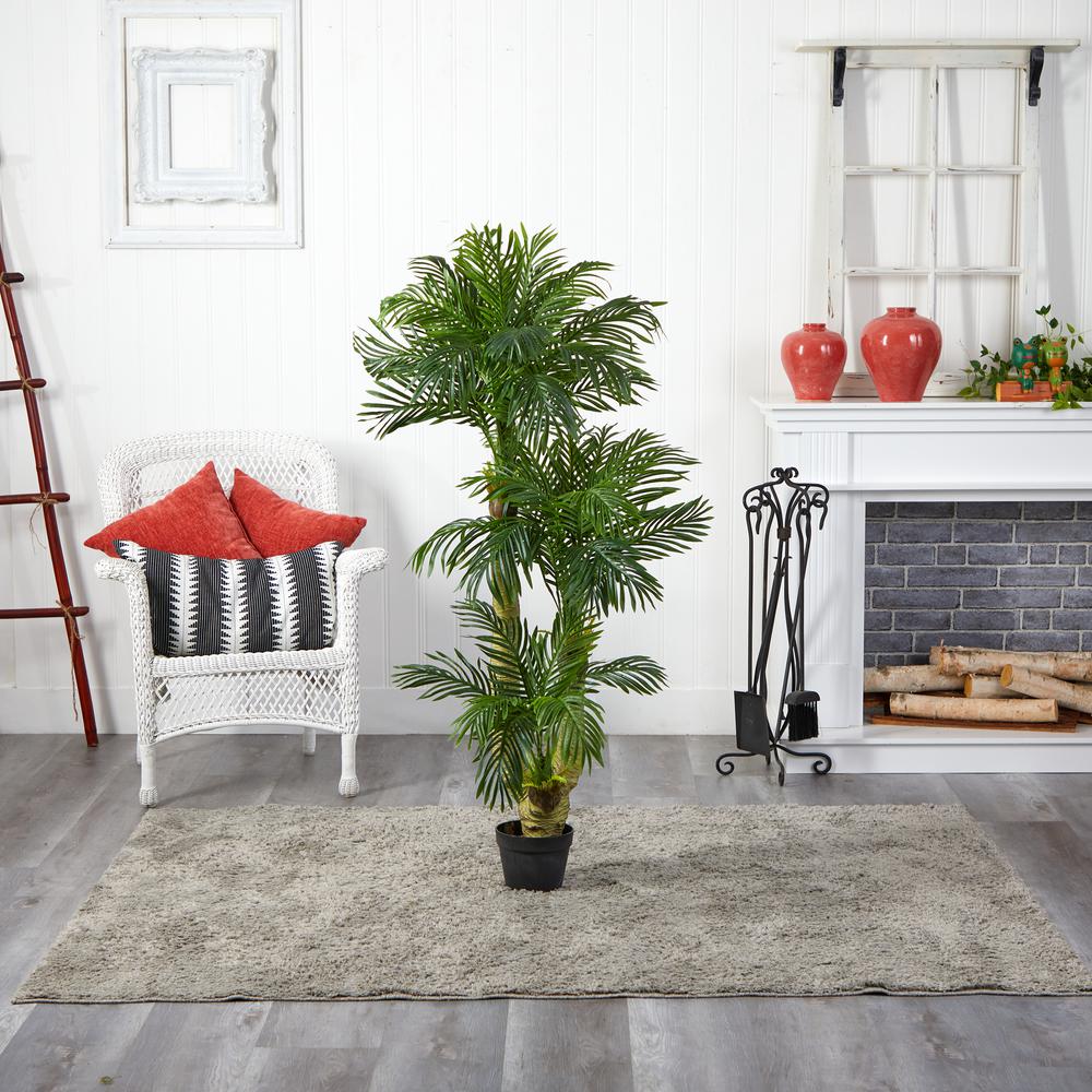 5ft. Triple Phoenix Palm Artificial Tree. Picture 3
