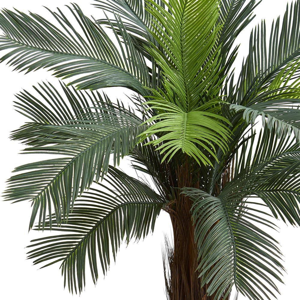 4.5ft. Cycas Artificial Tree in Orange Planter UV Resistant (Indoor/Outdoor). Picture 2