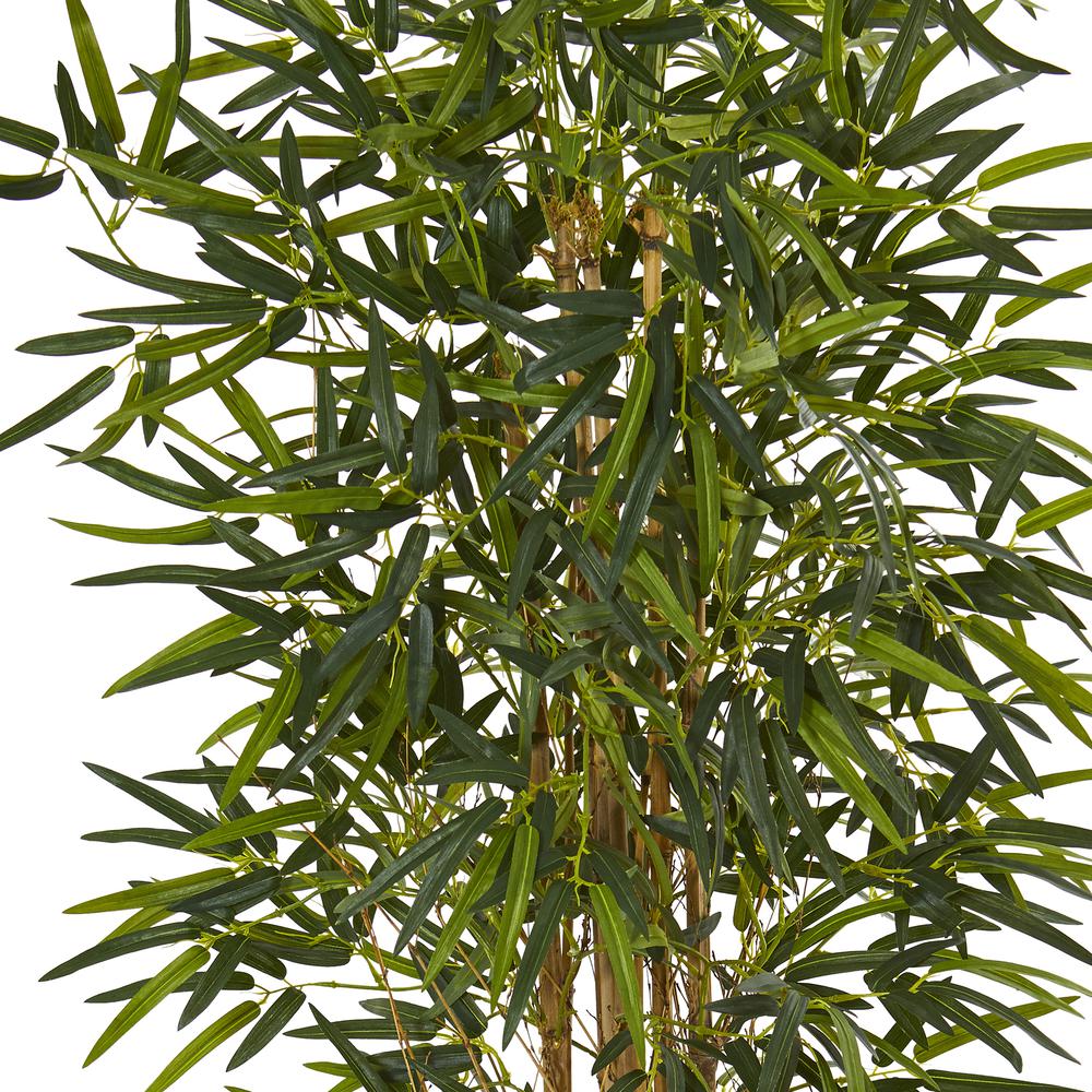 5.5ft. Bamboo Artificial Tree in White Tower Planter. Picture 3