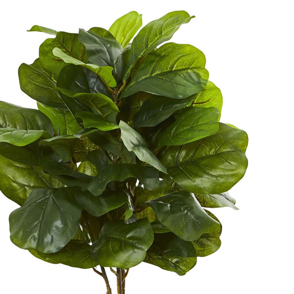 4ft. Fiddle Leaf Artificial Tree in White Tower Planter. Picture 4