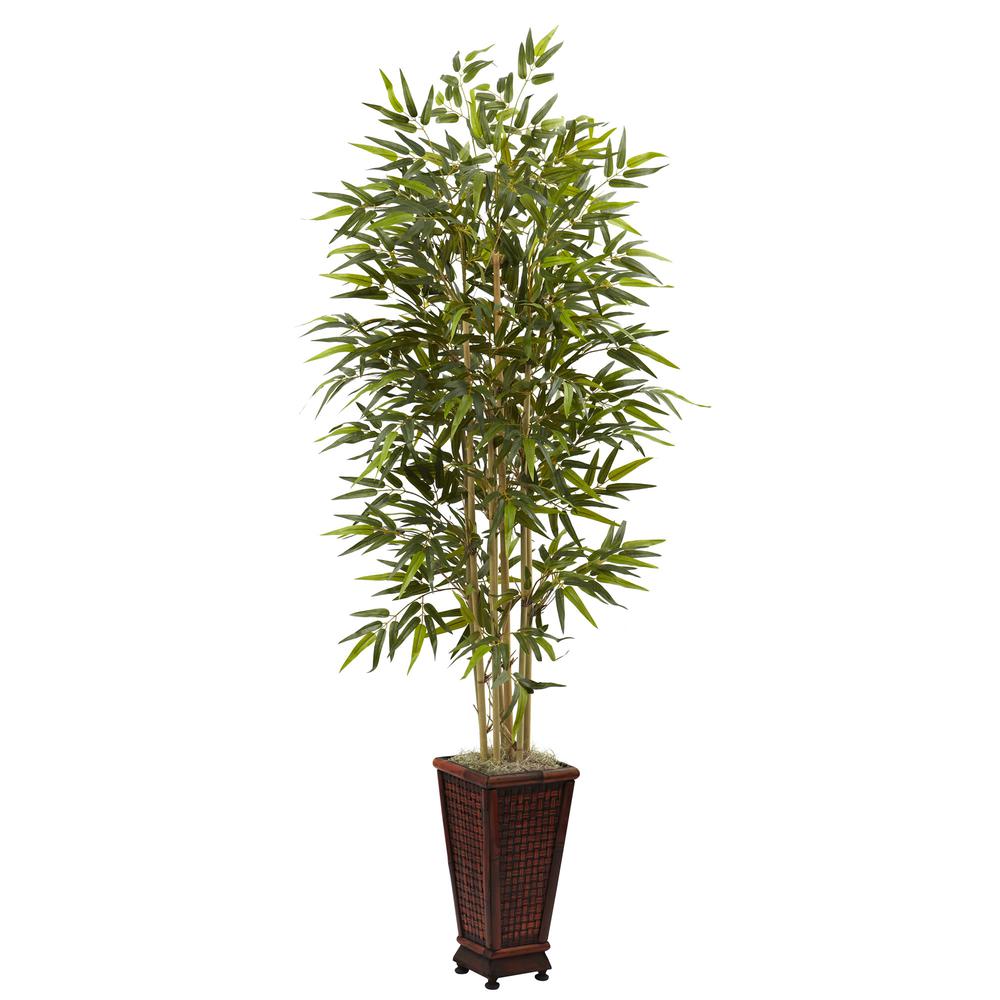 6ft. Bamboo Tree with Decorative Planter. Picture 1
