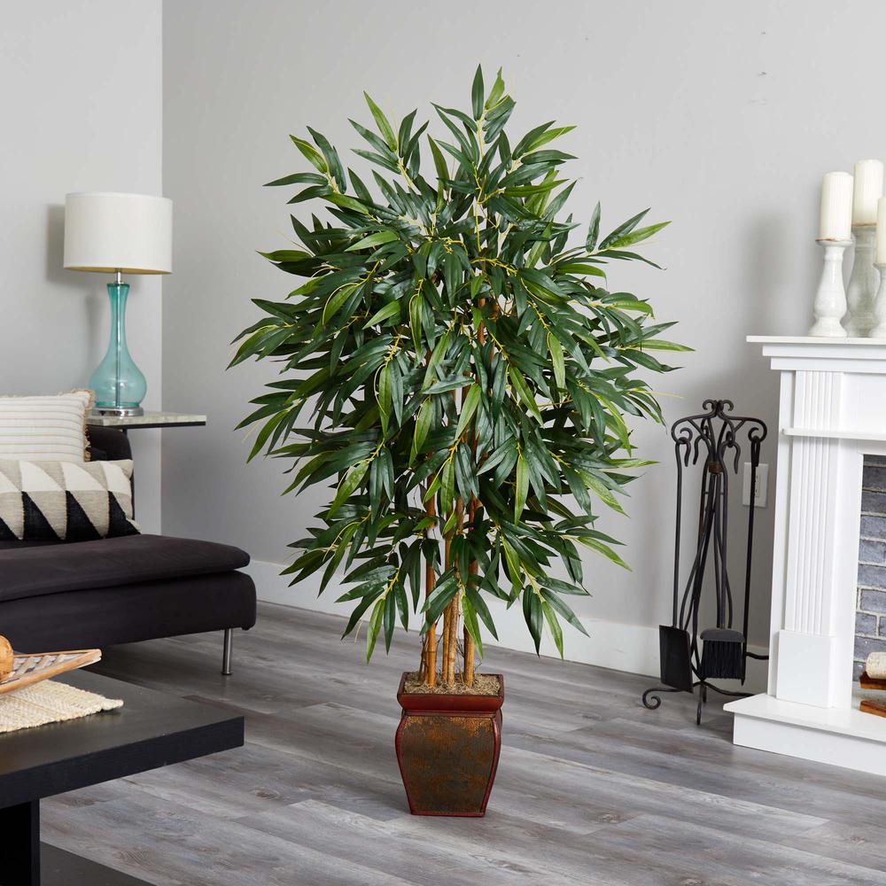 5.5ft. Bamboo with Decorative Planter. Picture 8