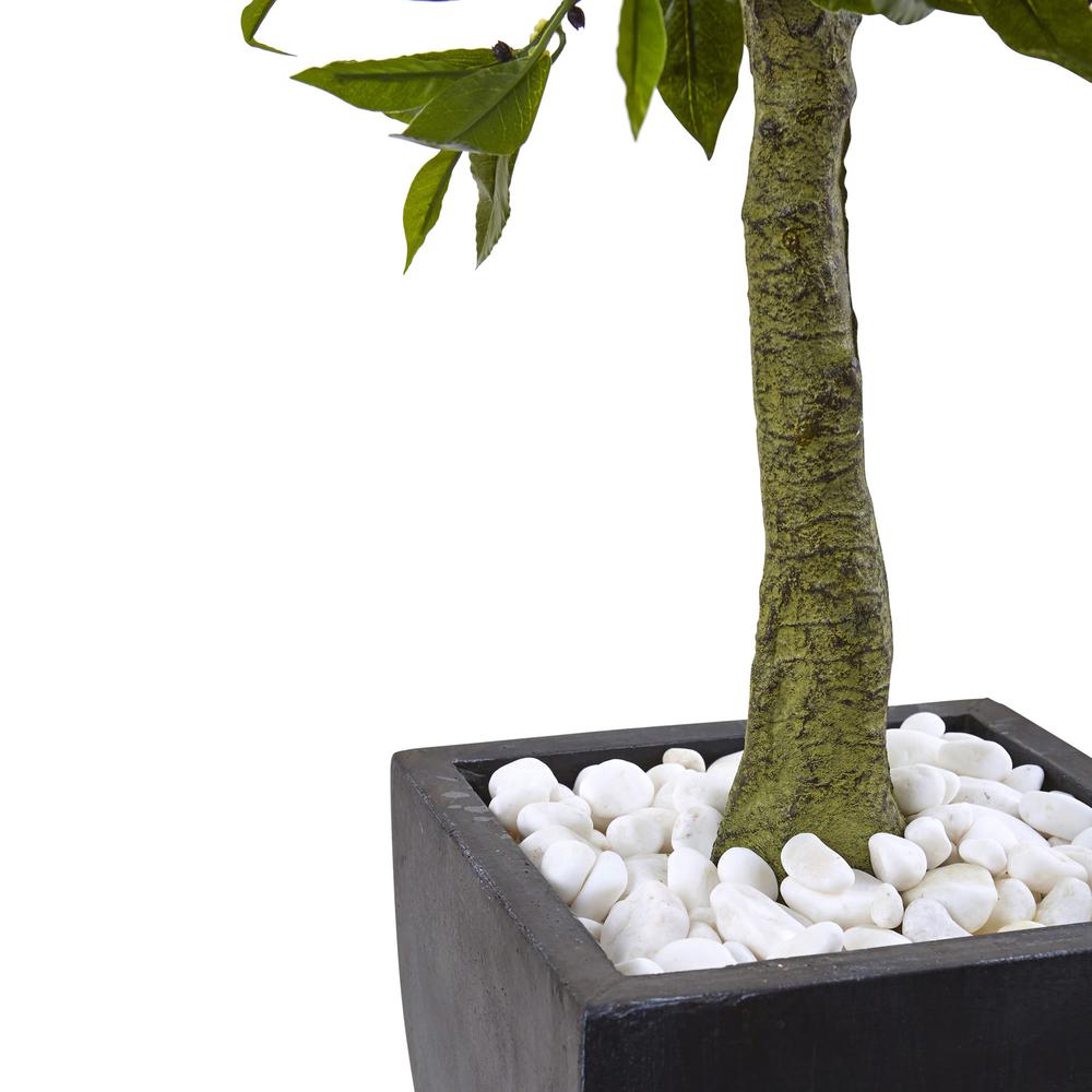 42in. Bay Leaf Topiary with Black Wash Planter UV Resistant (Indoor/Outdoor). Picture 3