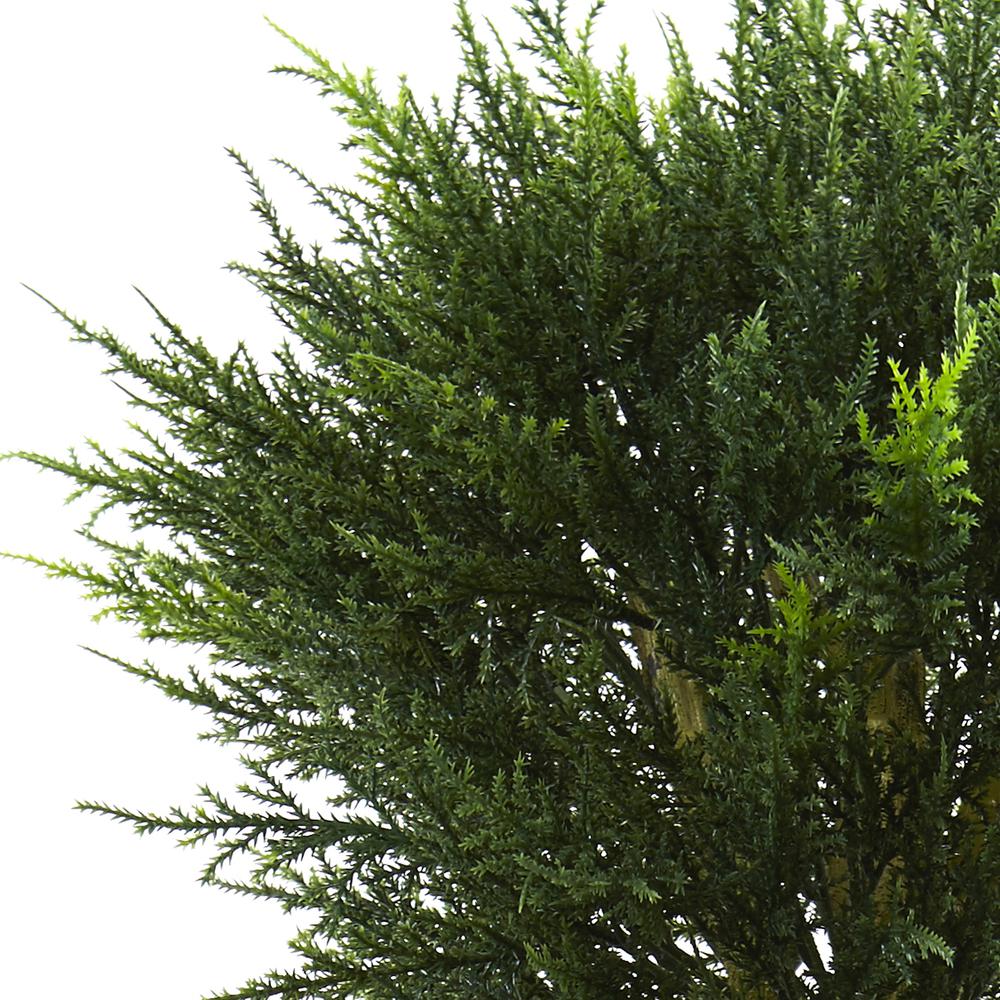 4.5ft. Cypress Topiary with Black Planter, UV Resistant (Indoor/Outdoor). Picture 2