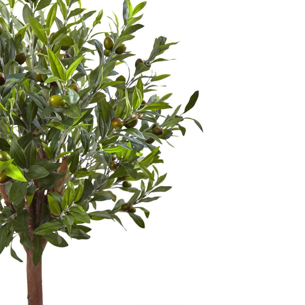 4.5ft. Olive Topiary Tree with European Barrel Planter. Picture 9