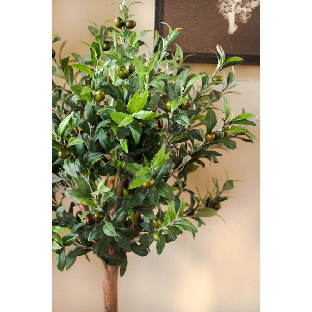 4.5ft. Olive Topiary Tree with European Barrel Planter. Picture 3