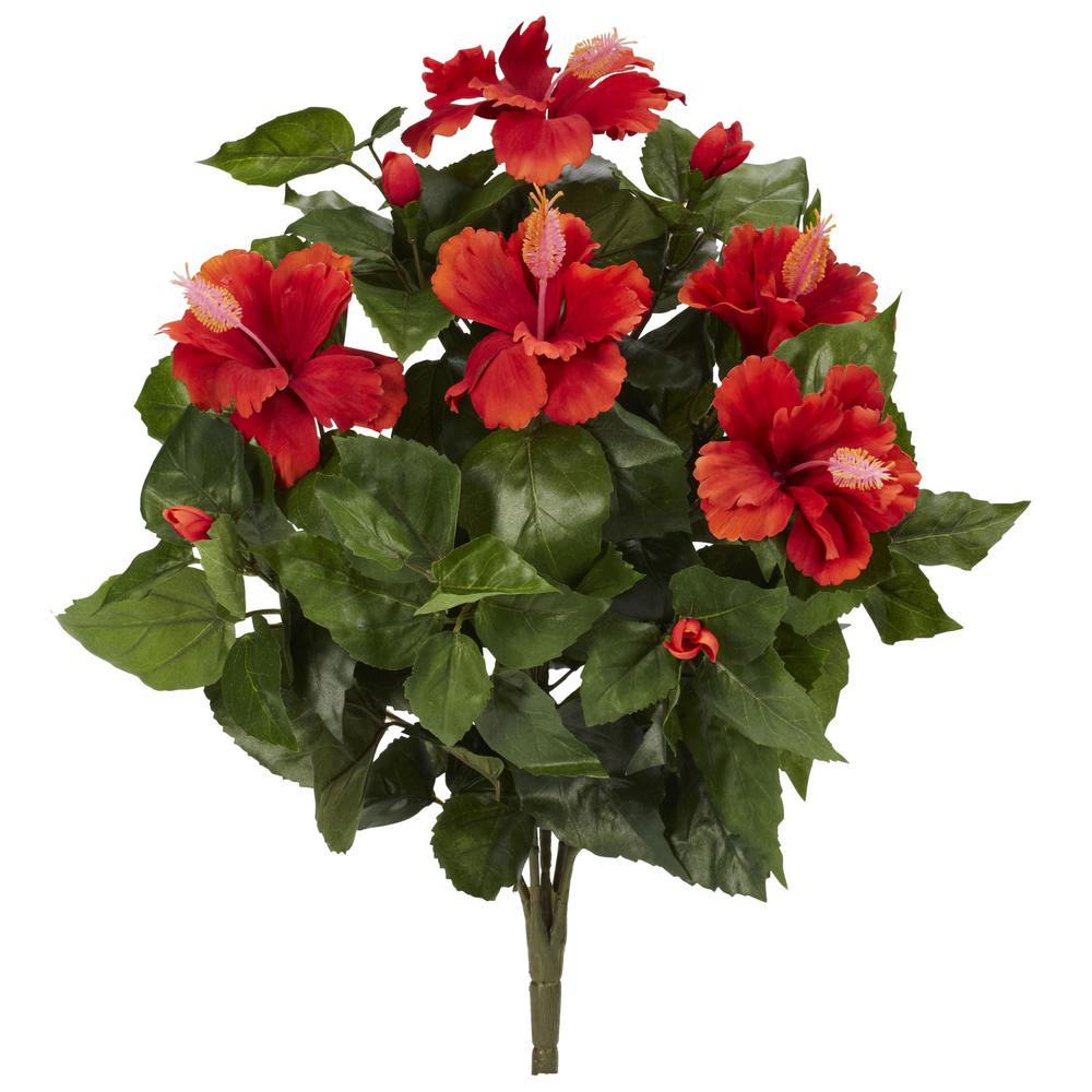 20in. Hibiscus Artificial Plant (Set of 4). Picture 1