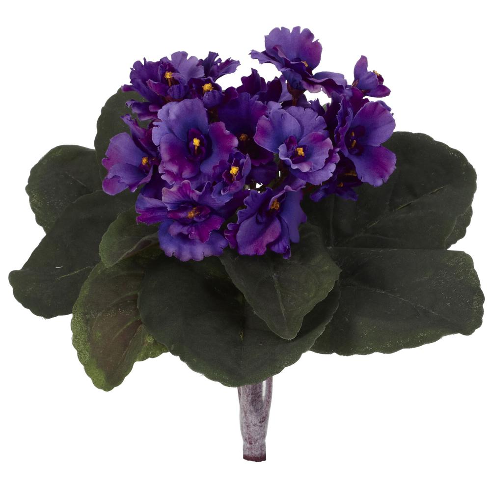 9in. African Violet Artificial Plant (Set of 6). Picture 1