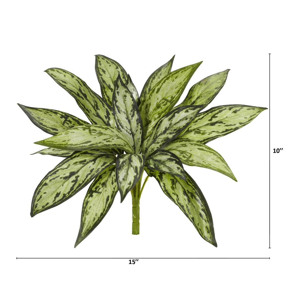 10in. Variegated Silver Queen Artificial Plant (Set of 6). Picture 2