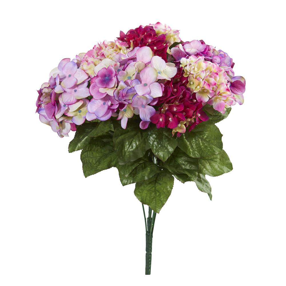 19in. Hydrangea Artificial Plant (Set of 3). Picture 1