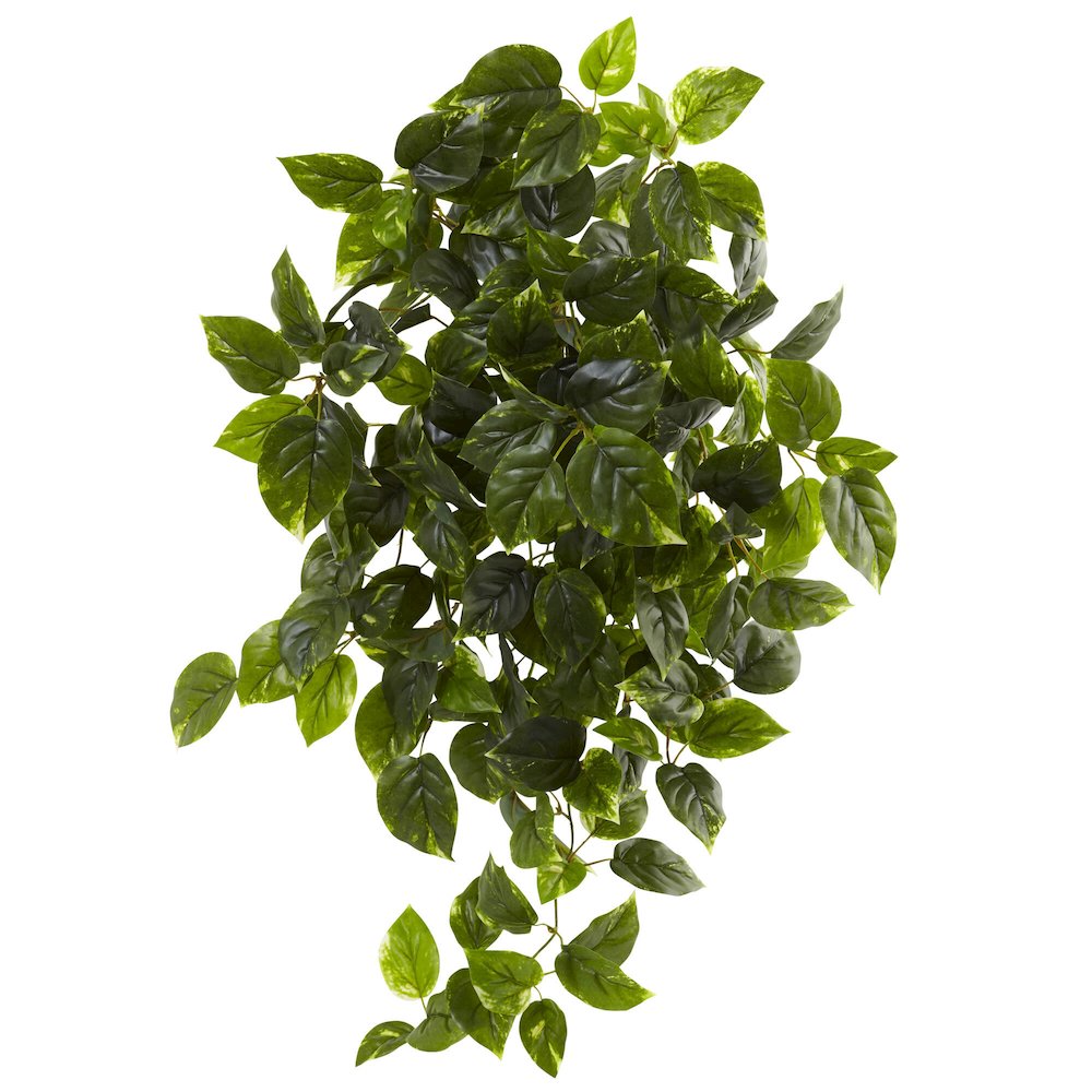 36in. UV Resistant Artificial Pothos Hanging Plant (Indoor/Outdoor) - Set of 2. Picture 4