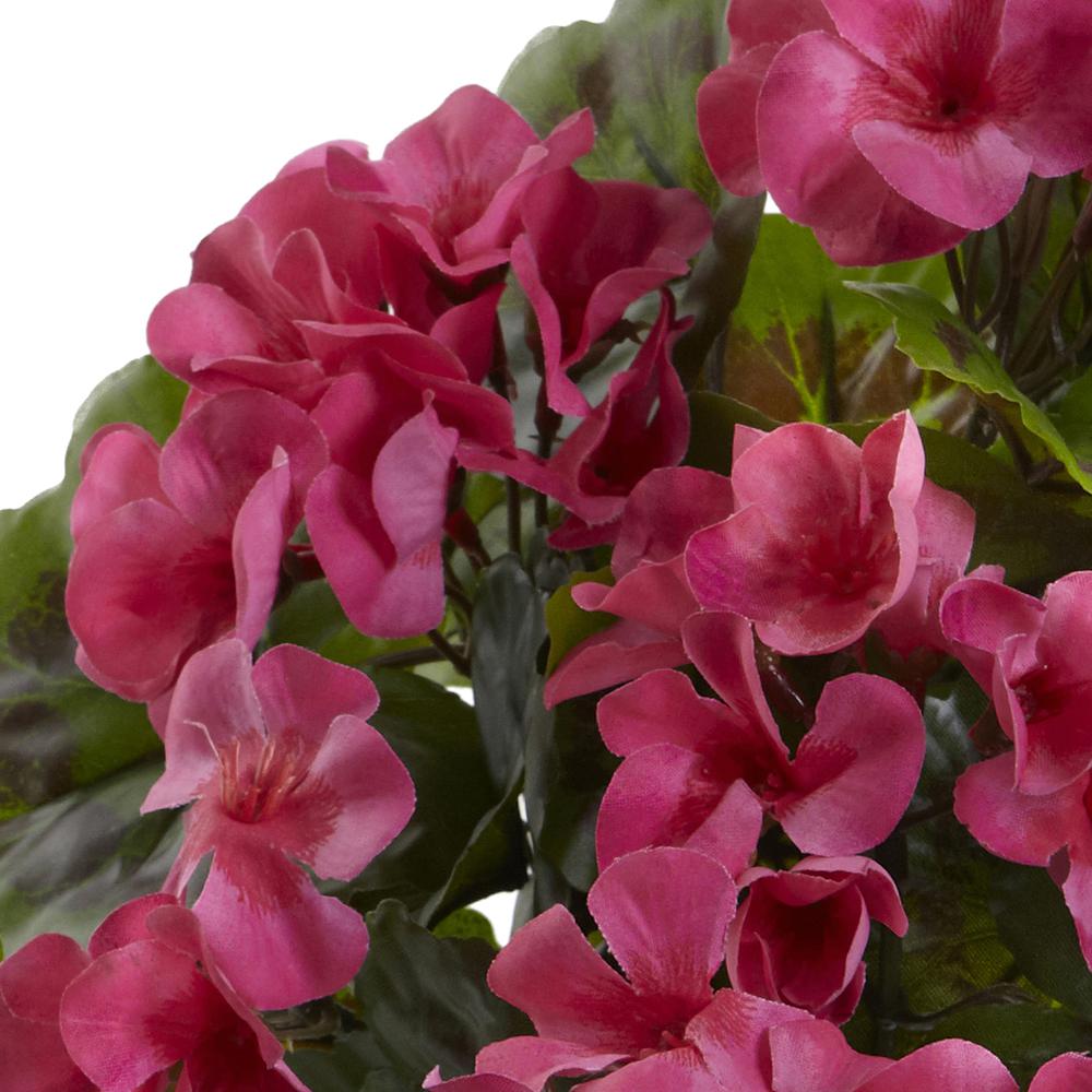 Geranium Artificial Bush UV Resistant, Set of 4 (Indoor/Outdoor). Picture 2