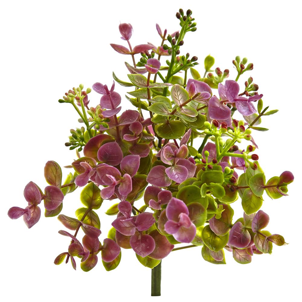 8in. Eucalyptus and Sedum Artificial Plant (Set of 12). Picture 1