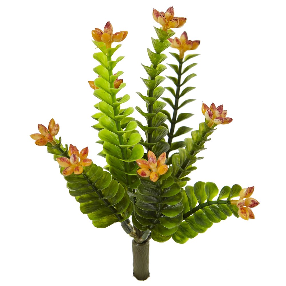 9in. Flowering Sedum Artificial Plant (Set of 6). Picture 2